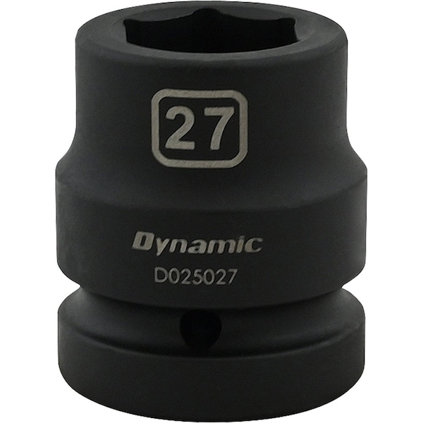1" Drive Standard Socket, Black Phosphate, Tools 27MM X 1" Drive, 6 Point Standard Length